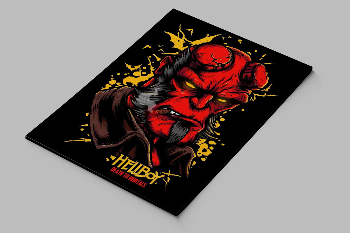 Cuadro Hellboy 718 70x100 Mdf Memoestampados - Imagen 2