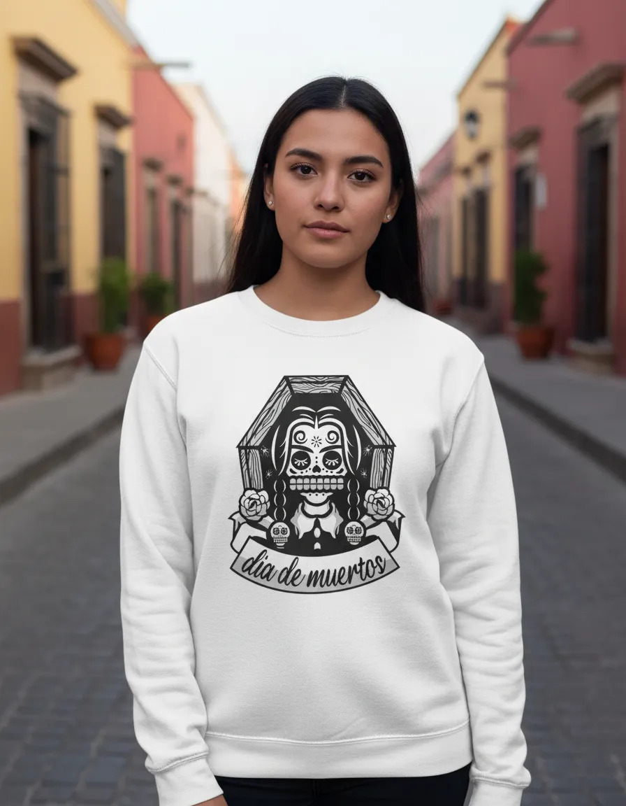 Buzo Dia De Muertos Merlina Memoestampados
