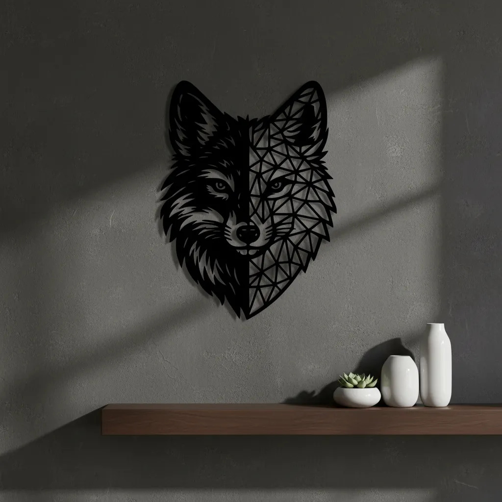 Cuadro Wolf Calado Memo Estampados - Imagen 3