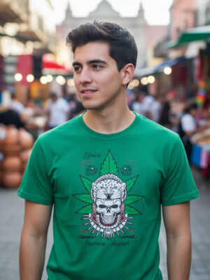 Remera: Guerrero Jaguar Cannabis Memoestampados