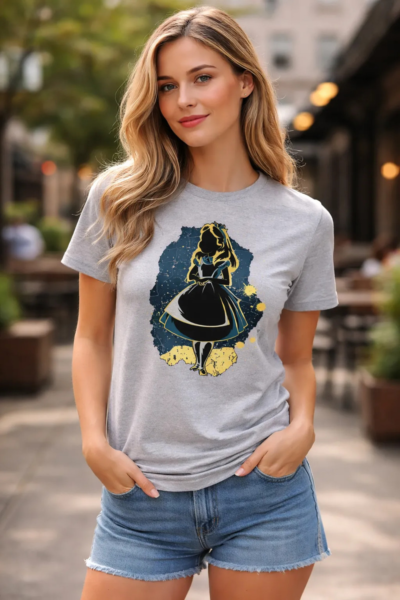Remera: Alicia Neon Acuarela Memoestampados