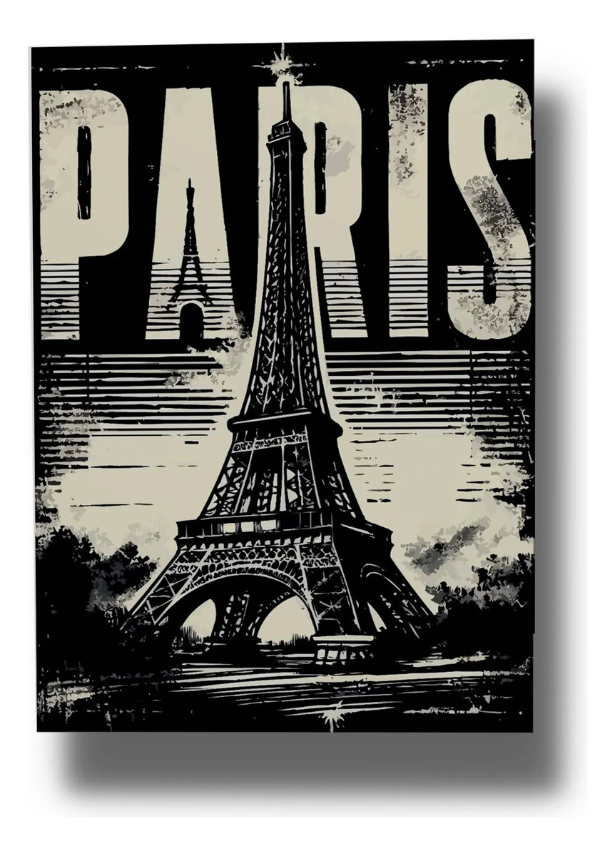 Cuadro Torre Eiffel 748 70x100 Mdf Memoestampados