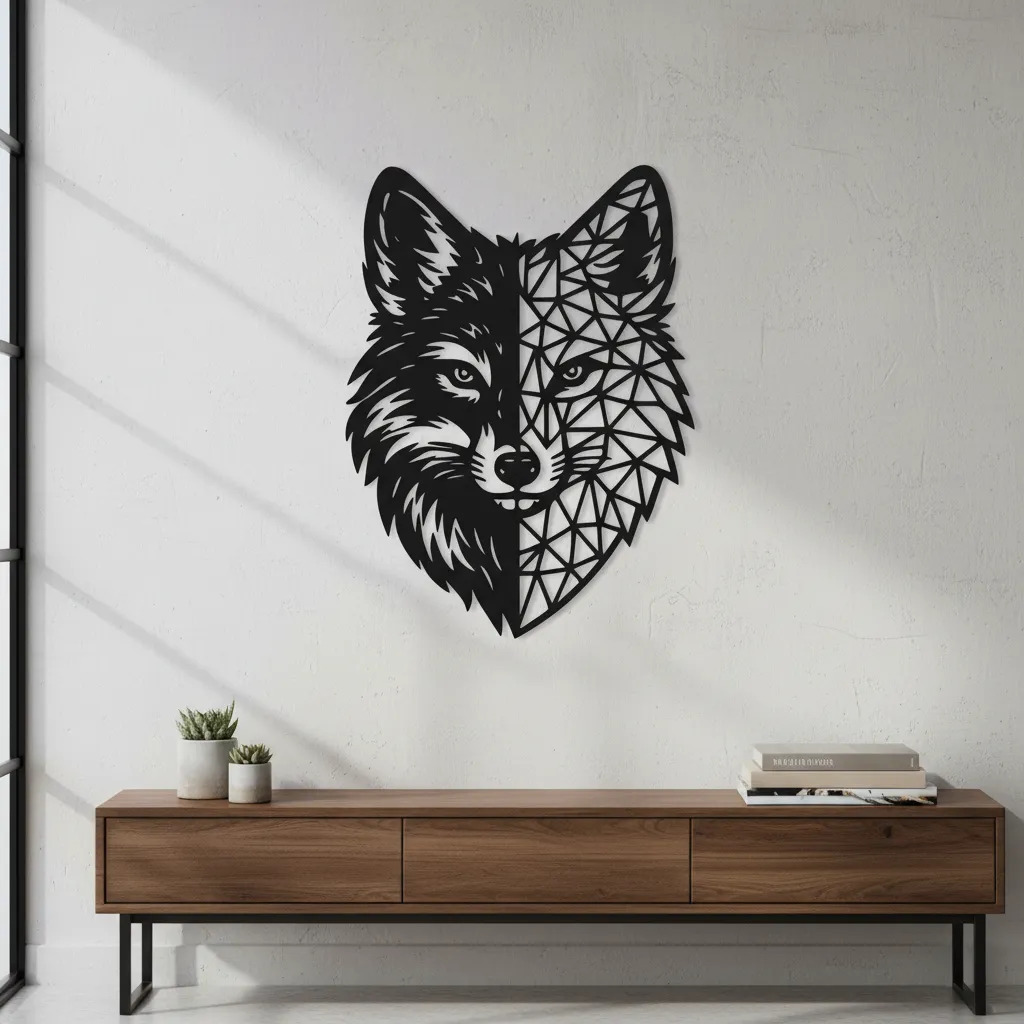 Cuadro Wolf Calado Memo Estampados - Imagen 2