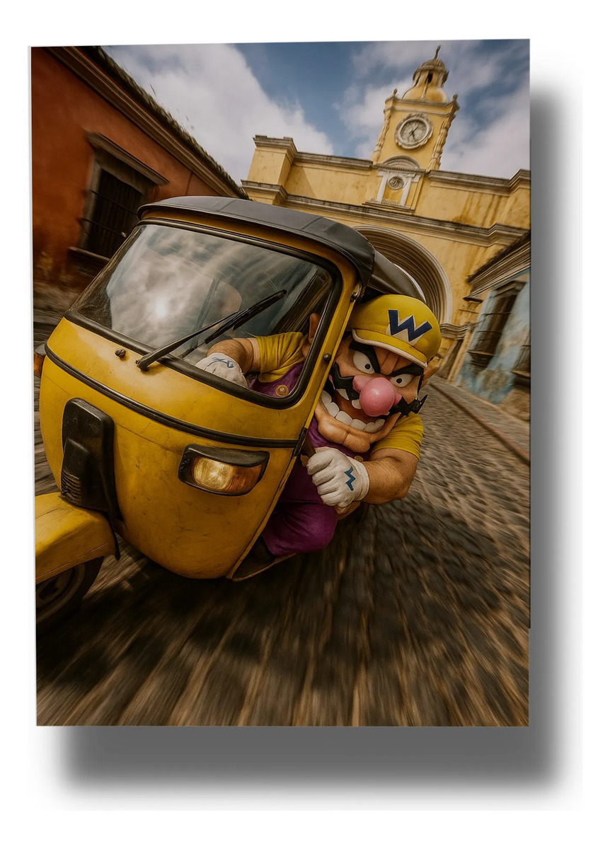 Cuadro Wario Mario 849 40x30 Mdf Memoestampados