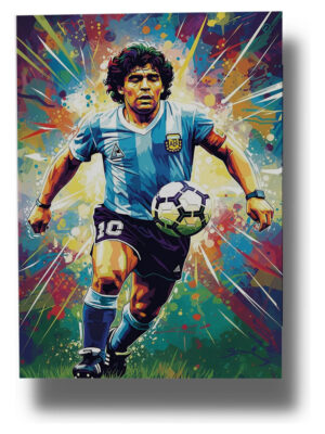 Cuadro Diego Maradona Argentina 714 40x30 Mdf Memoestampados