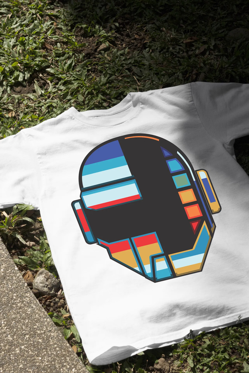 Remera: Daft Punk Color Memoestampados - Imagen 3