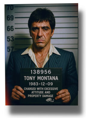 Cuadro Tony Montana 708 50x70 Mdf Memoestampados