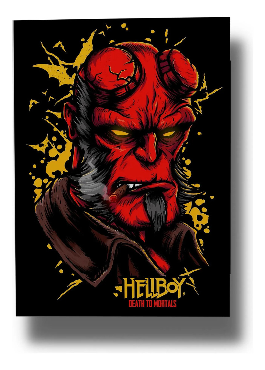 Cuadro Hellboy 718 40x30 Mdf Memoestampados
