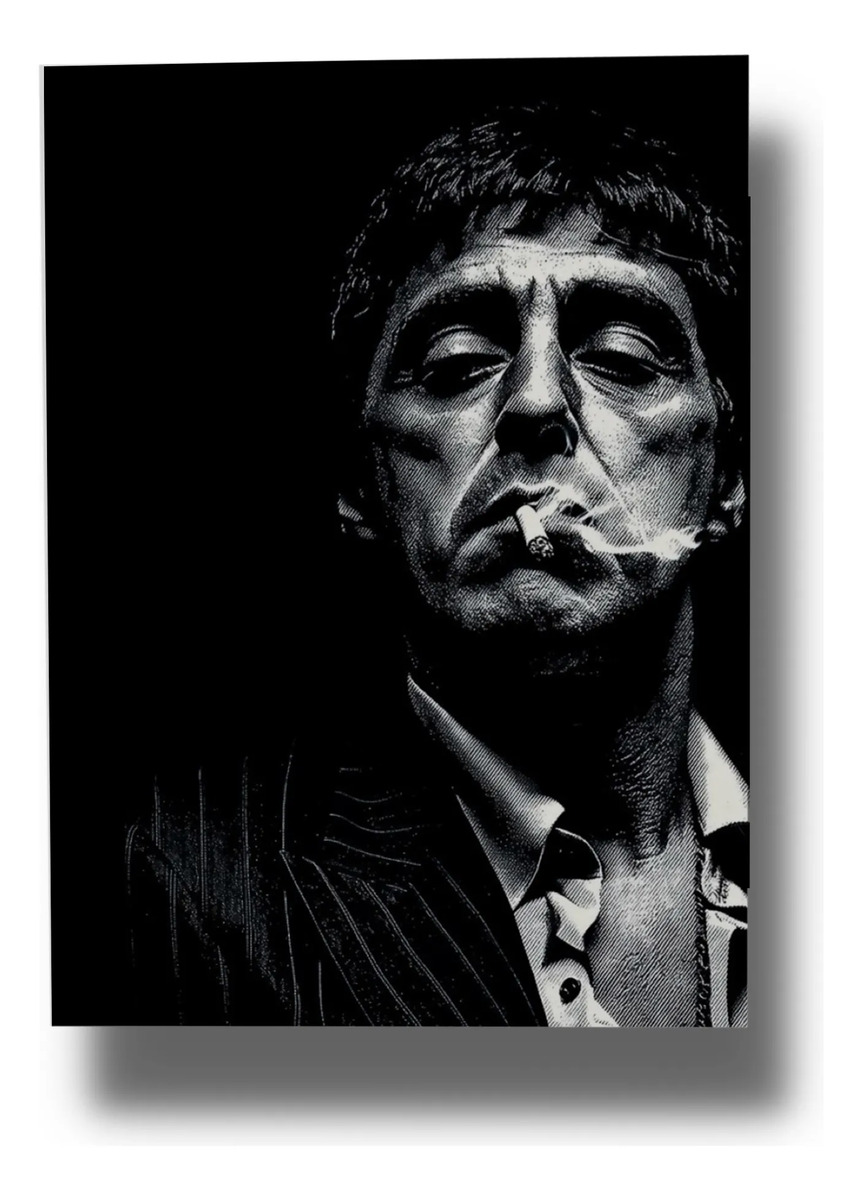 Cuadro Tony Montana 757 70x100 Mdf Memoestampados