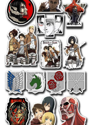 Pack Pegotines Stickers Ataque De Titanes Memoestampados