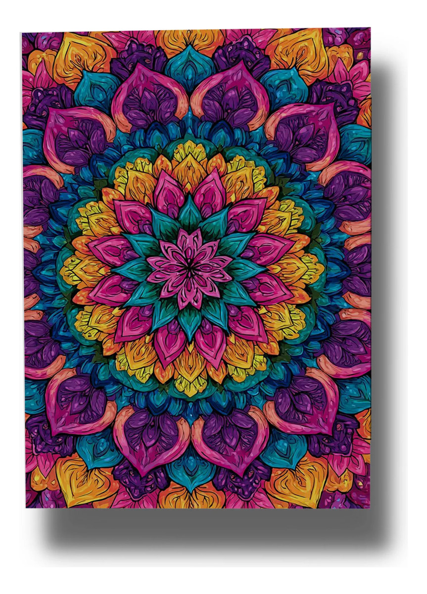 Cuadro Mandala 678 40x30 Mdf Memoestampados