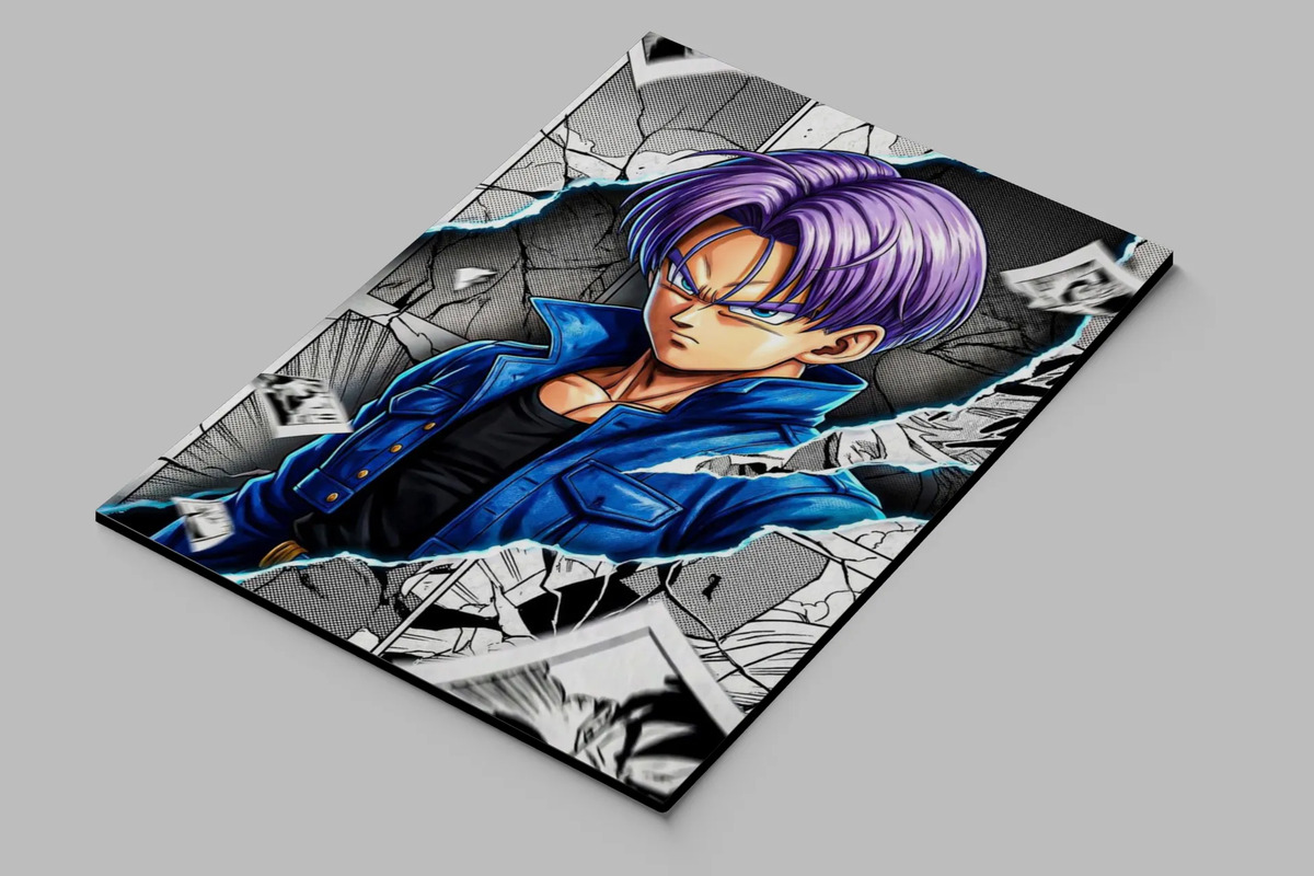 Cuadro Trunks Dragon Ball 823 50x70 Mdf Memoestampados - Imagen 2