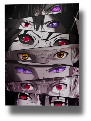 Cuadro Naruto Ojos Personajes 686 40x30 Mdf Memoestampados