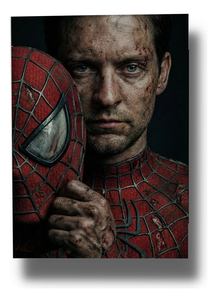 Cuadro 666 Peter Parker Spider-man 50x70 Mdf Memoestampados