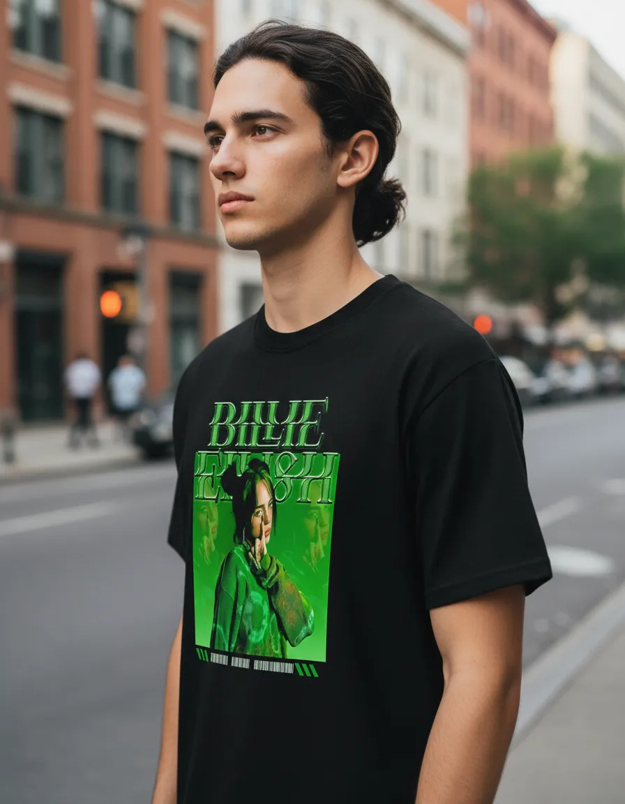 Remera: Billie Eilish 08 Memoestampados - Imagen 4