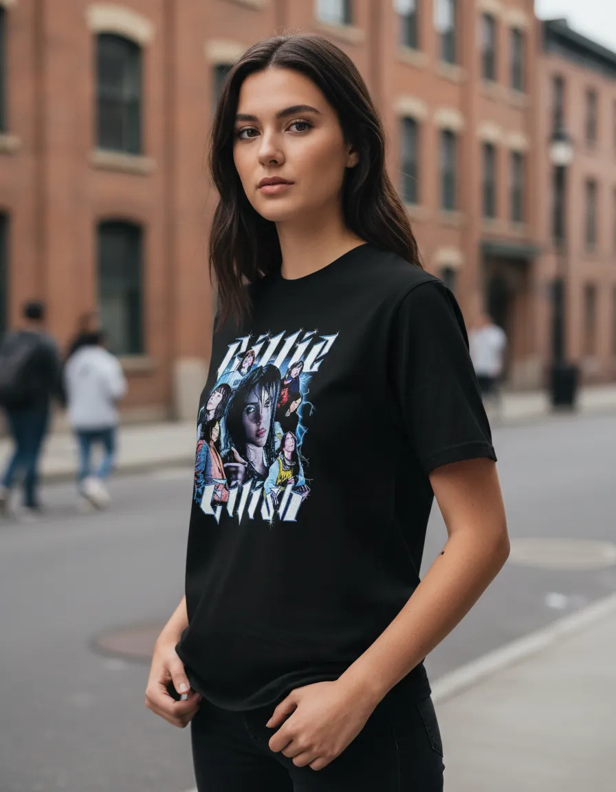 Remera: Billie Eilish 09 Memoestampados - Imagen 4