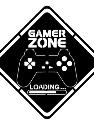 Cuadro Madera Calada Gamer Zone 40x40 Memoestampados