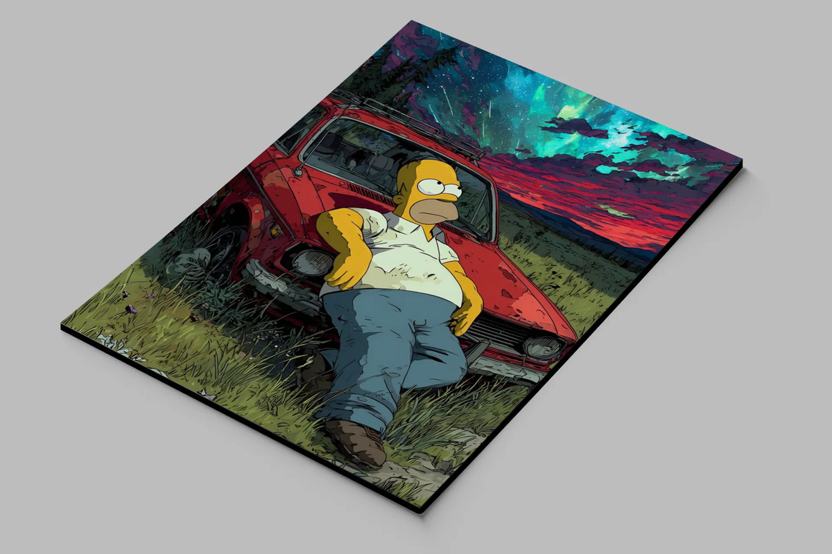 Cuadro 655 Homero Simpsons 50x70 Mdf Memoestampados - Imagen 2