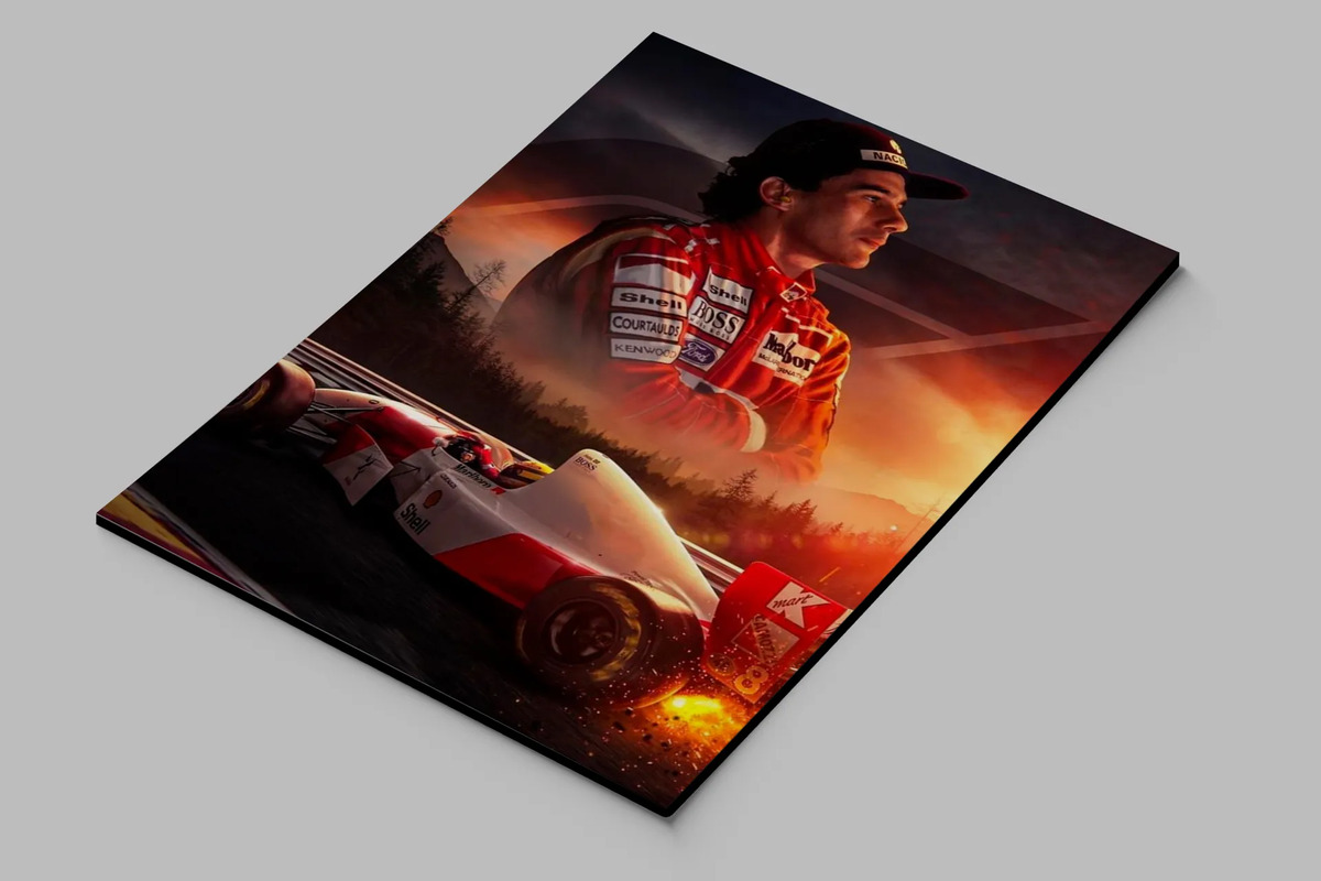 Cuadro Ayrton Senna 783 50x70 Mdf Memoestampados