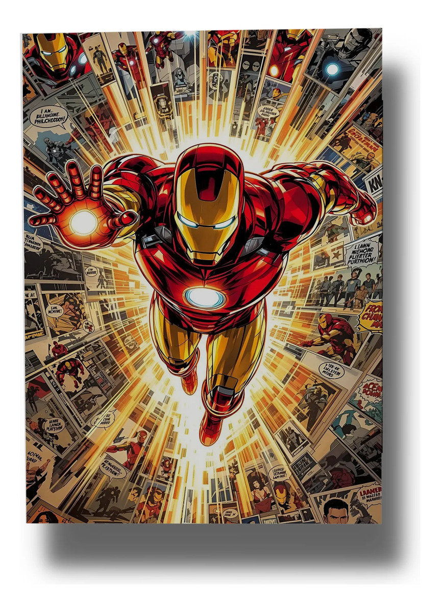 Cuadro 668 Iron Man Vengadores 40x30 Mdf Memoestampados