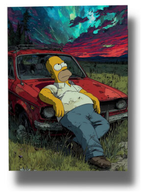 Cuadro 655 Homero Simpsons 70x100 Mdf Memoestampados