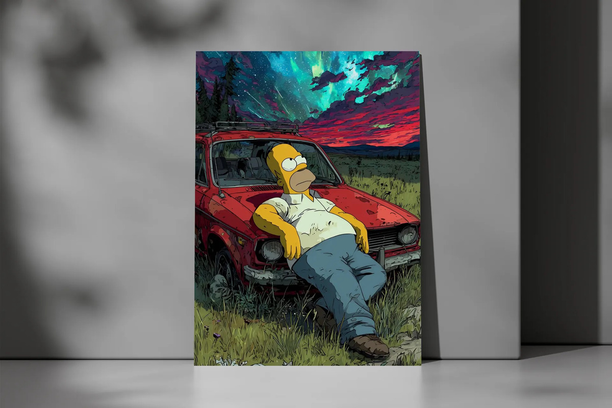 Cuadro 655 Homero Simpsons 50x70 Mdf Memoestampados - Imagen 3