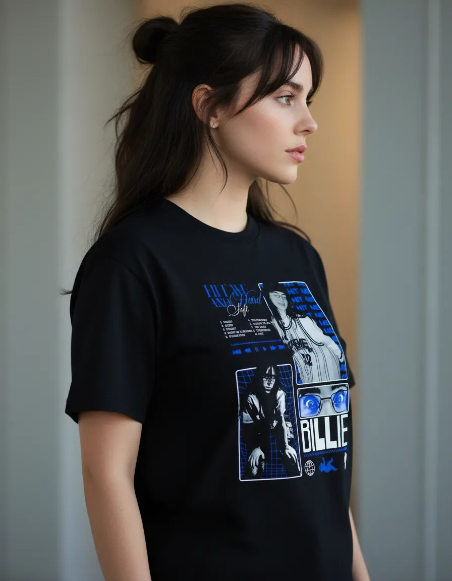 Remera: Billie Eilish 05 Memoestampados - Imagen 3