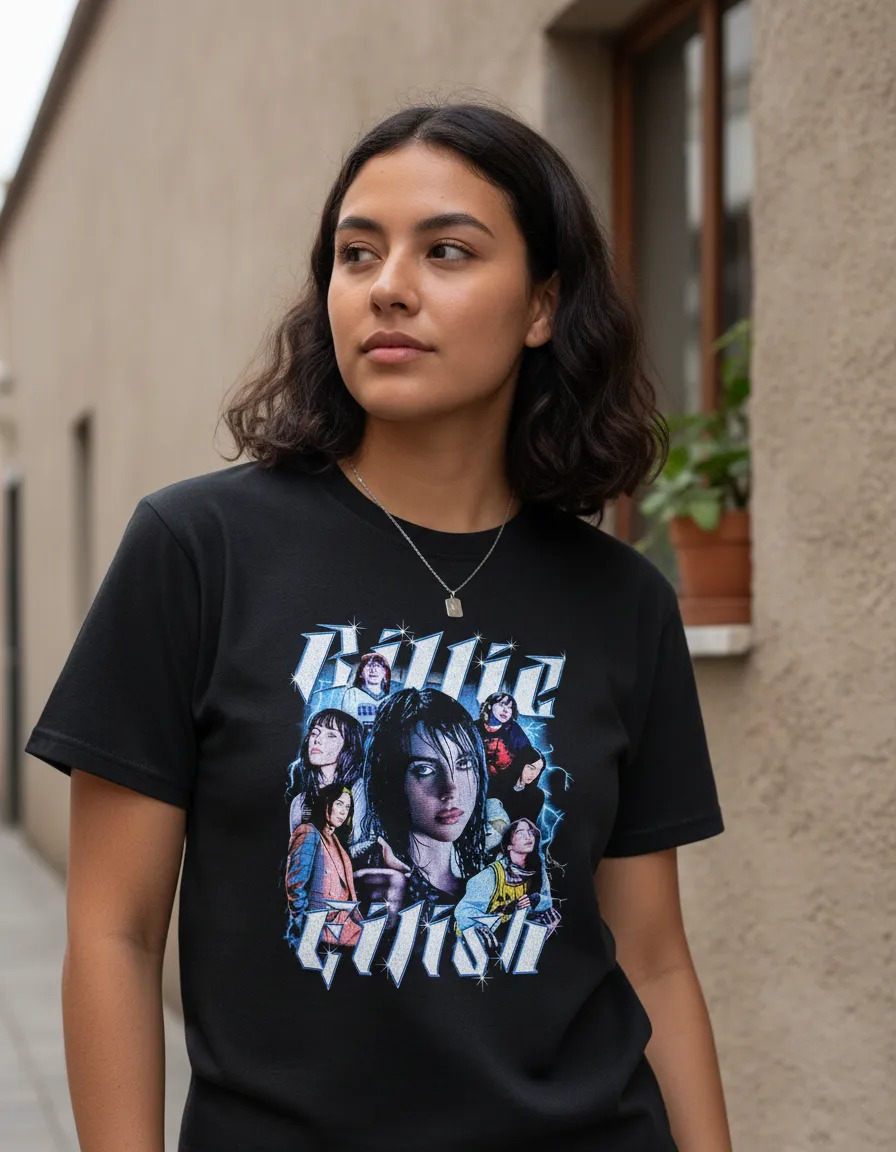 Remera: Billie Eilish 09 Memoestampados - Imagen 2