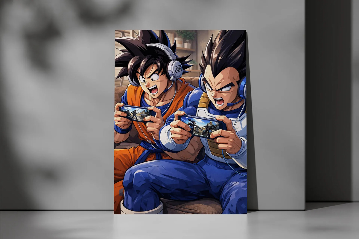 Cuadro Goku Y Vegetta 855 40x30 Mdf Memoestampados - Imagen 3