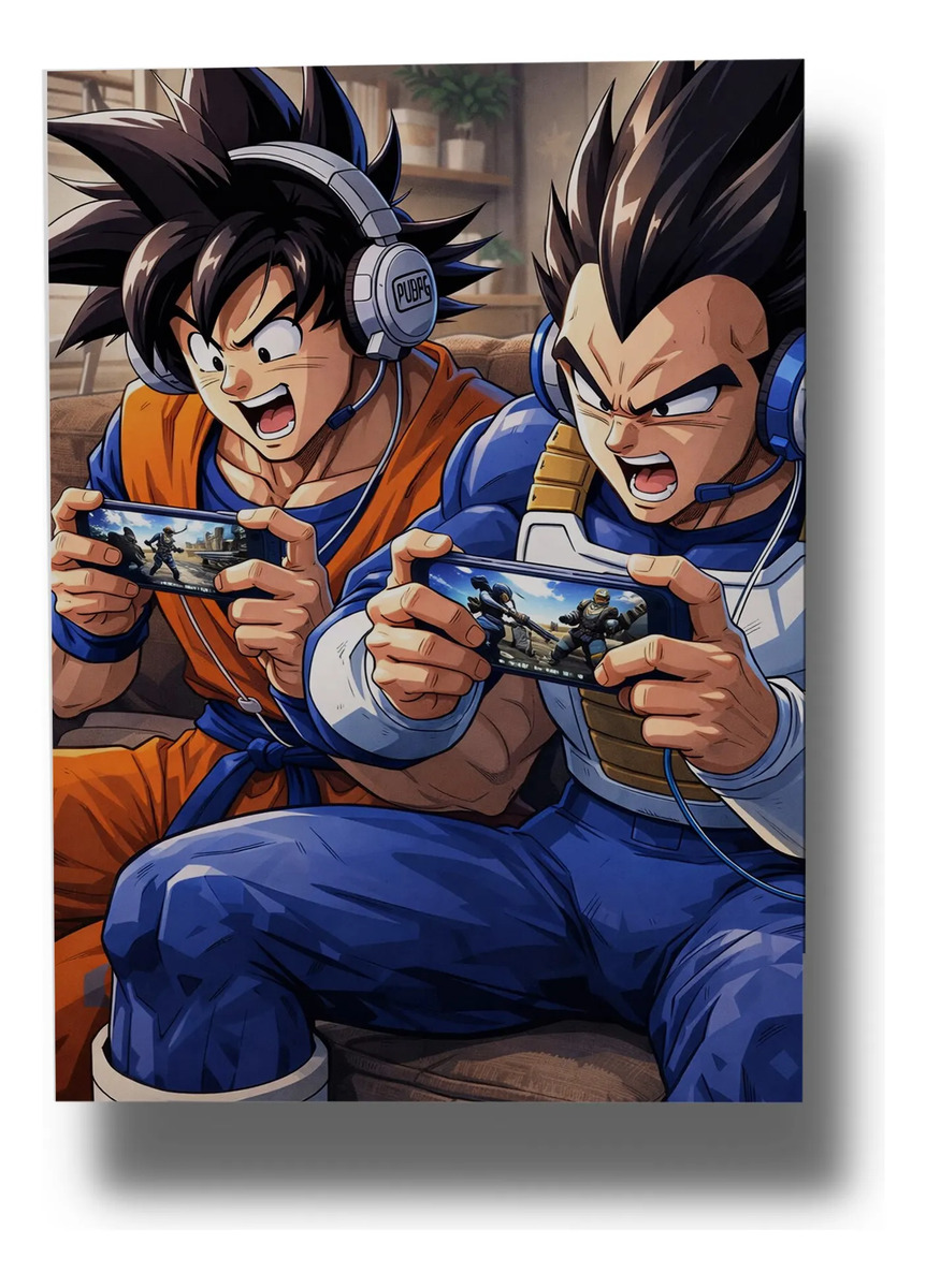 Cuadro Goku Y Vegetta 855 40x30 Mdf Memoestampados