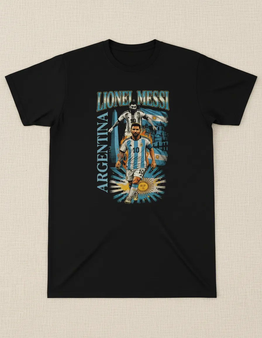 Remera: Messi Argentina 03 Memoestampados