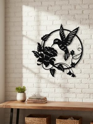 Cuadro Colibri Con Flores Calado Memo Estampados