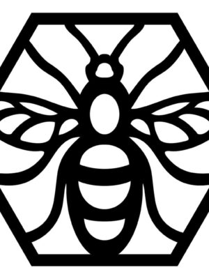 Cuadro Calado Abeja Hexagono Memoestampados