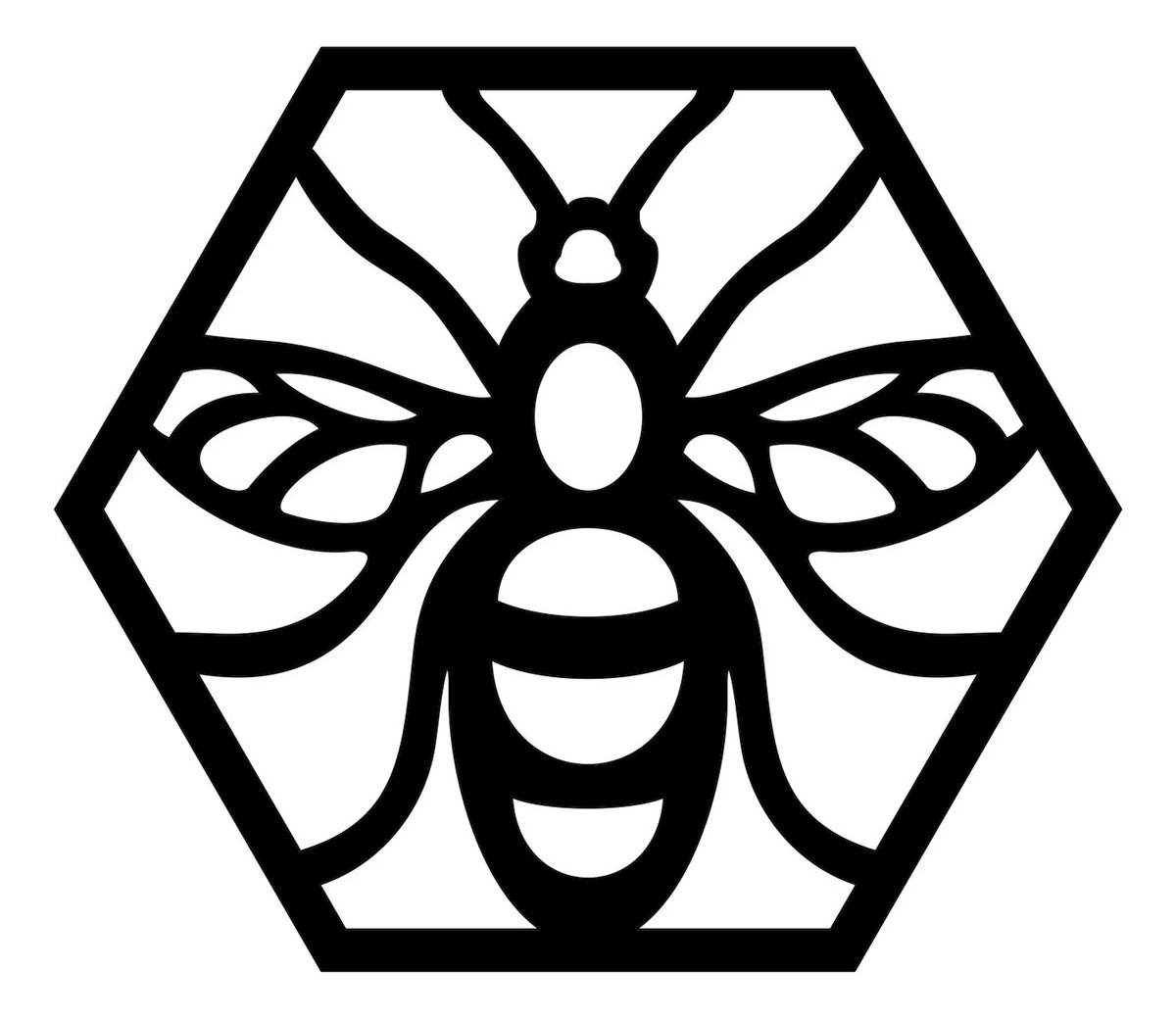 Cuadro Calado Abeja Hexagono Memoestampados