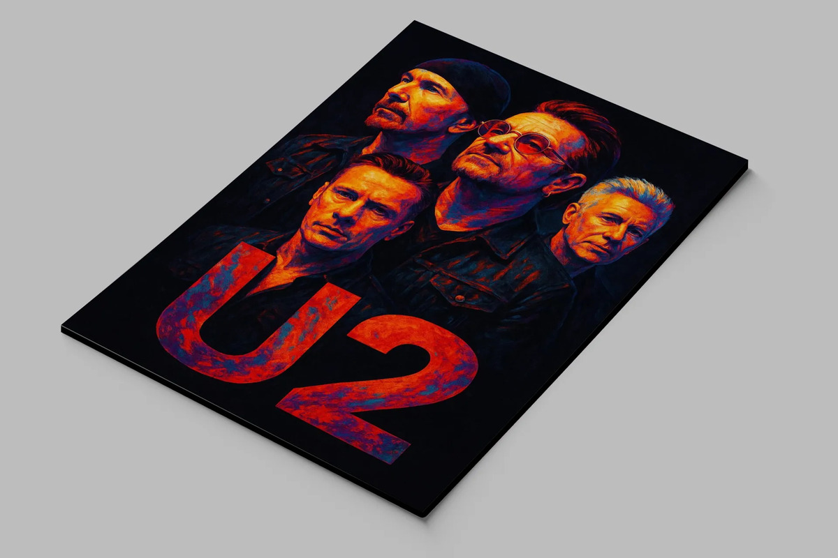 Cuadro U2 858 50x70 Mdf Memoestampados - Imagen 2