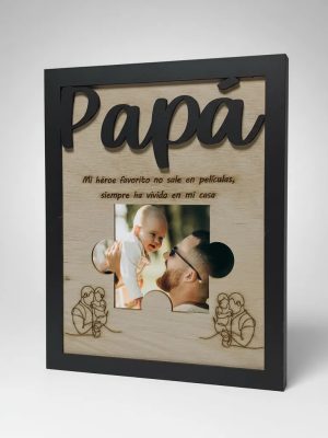 Cuadro Calado Madera Con Foto Dia Del Padre