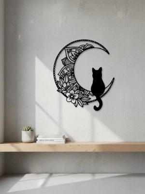 Cuadro Gato Mandala Calado Memoestampados