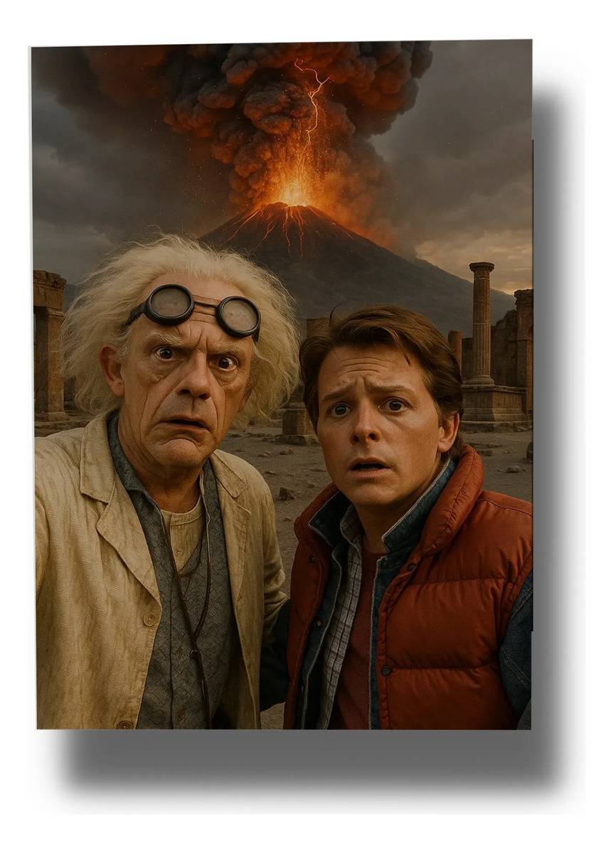 Cuadro Doc Y Marty Volcan 861 70x100 Mdf Memoestampados - Imagen 2