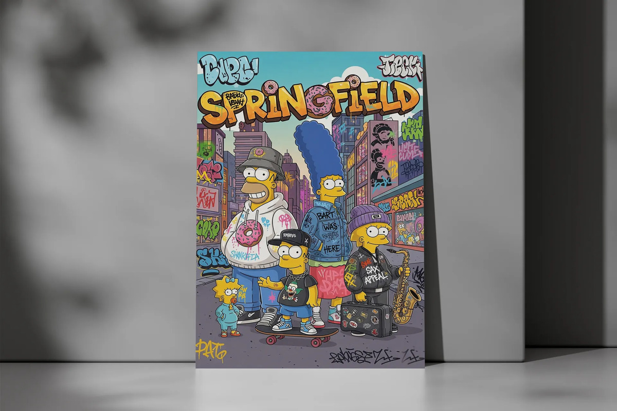 Cuadro Los Simpson 859 40x53 Mdf Memoestampados