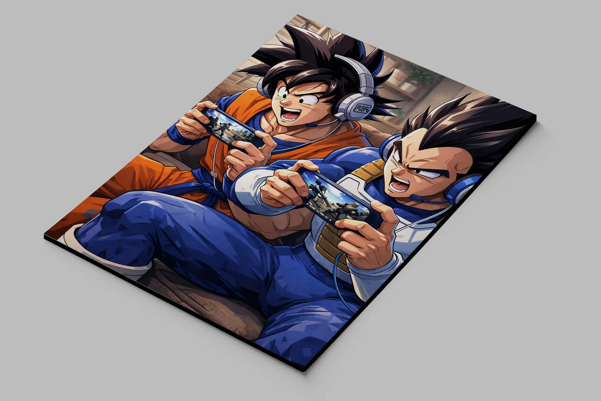 Cuadro Vegeta Y Goku 855 50x70 Mdf Memoestampados - Imagen 2