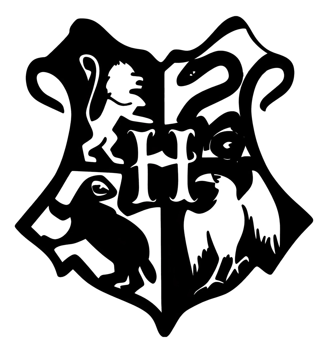 Cuadro Hogwarts 40x37 Calado Memo Estampados - Imagen 2