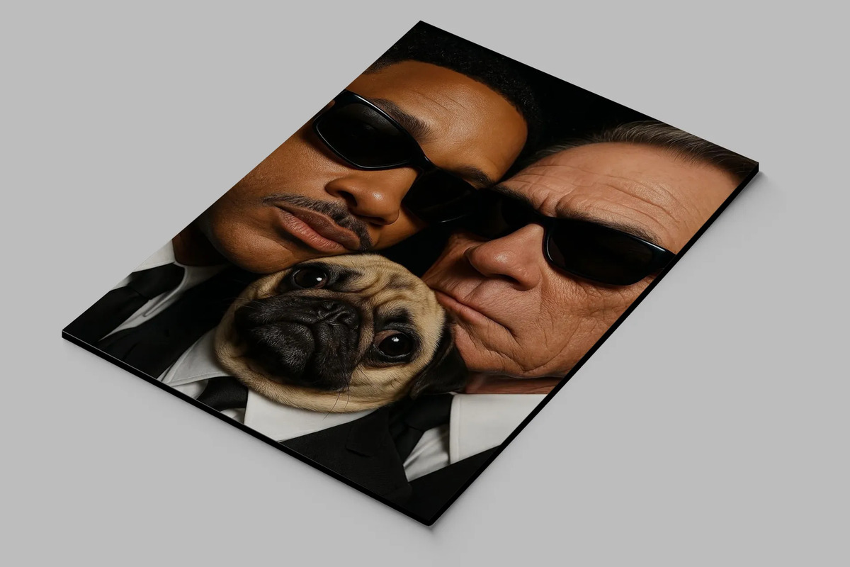 Cuadro Hombres De Negro 865 40x53 Mdf Memoestampados - Imagen 3