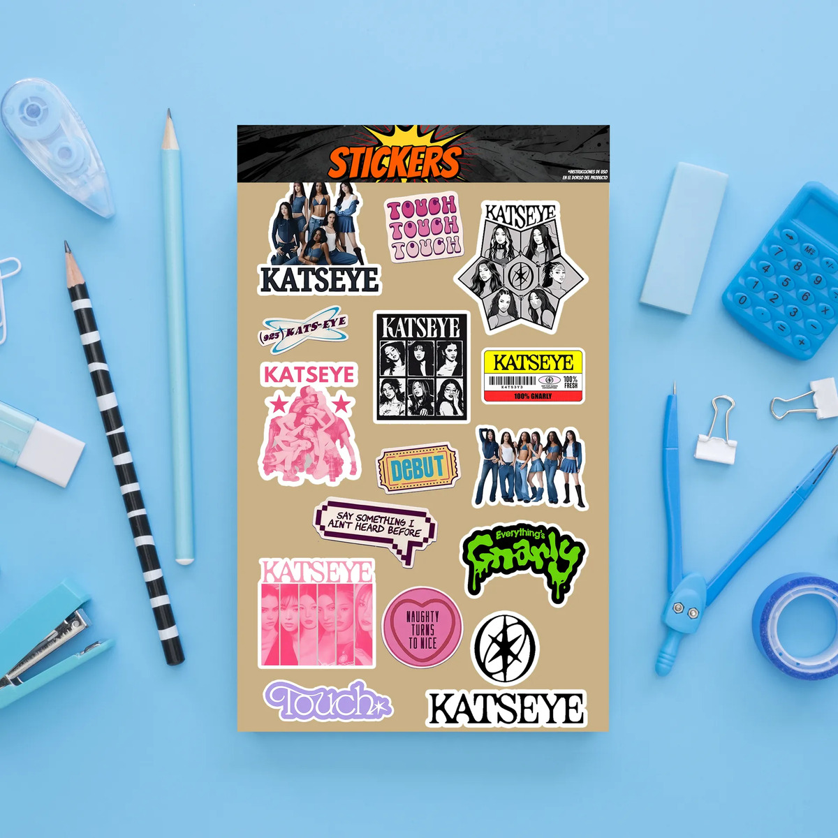 Pack Pegotines Stickers Katseye Memoestampados - Imagen 2