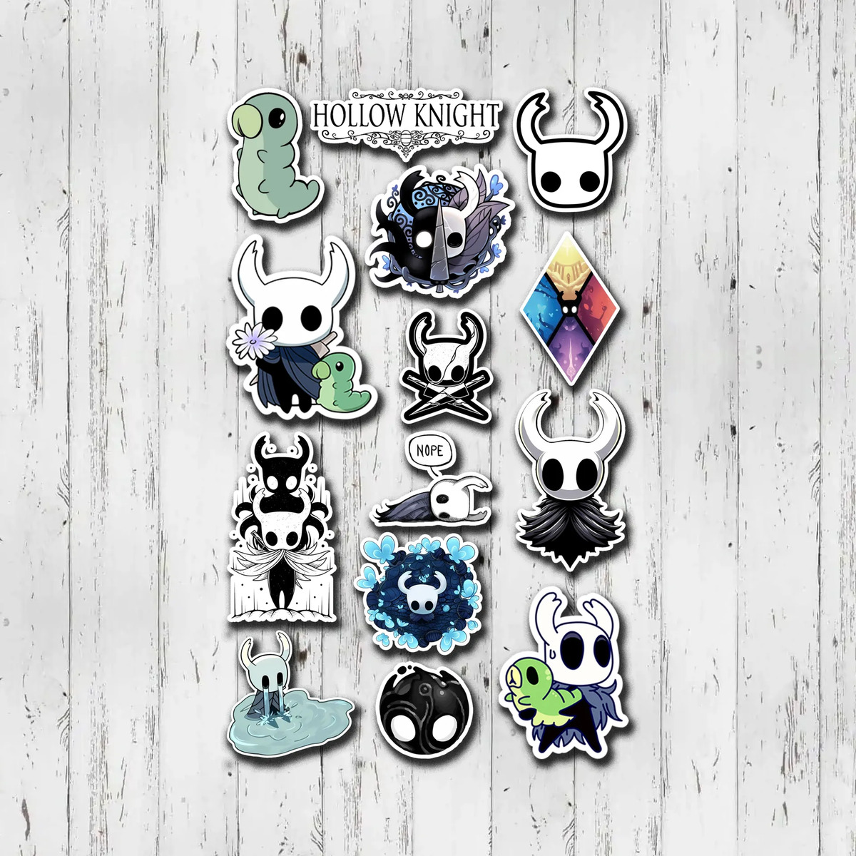 Pack Pegotines Stickers Hollow Knight Memoestampados - Imagen 2