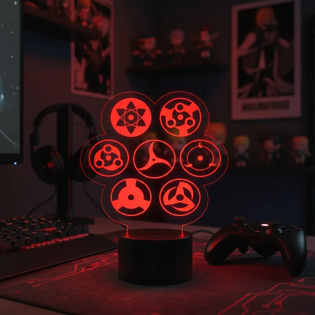 Lámpara Sharingan Naruto 15 Cm Memo Estampados - Imagen 3