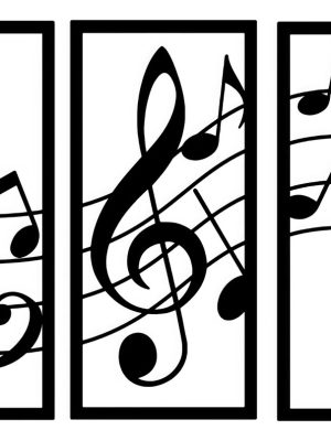 Cuadro Madera Calada Notas Musicales Memo Estampados
