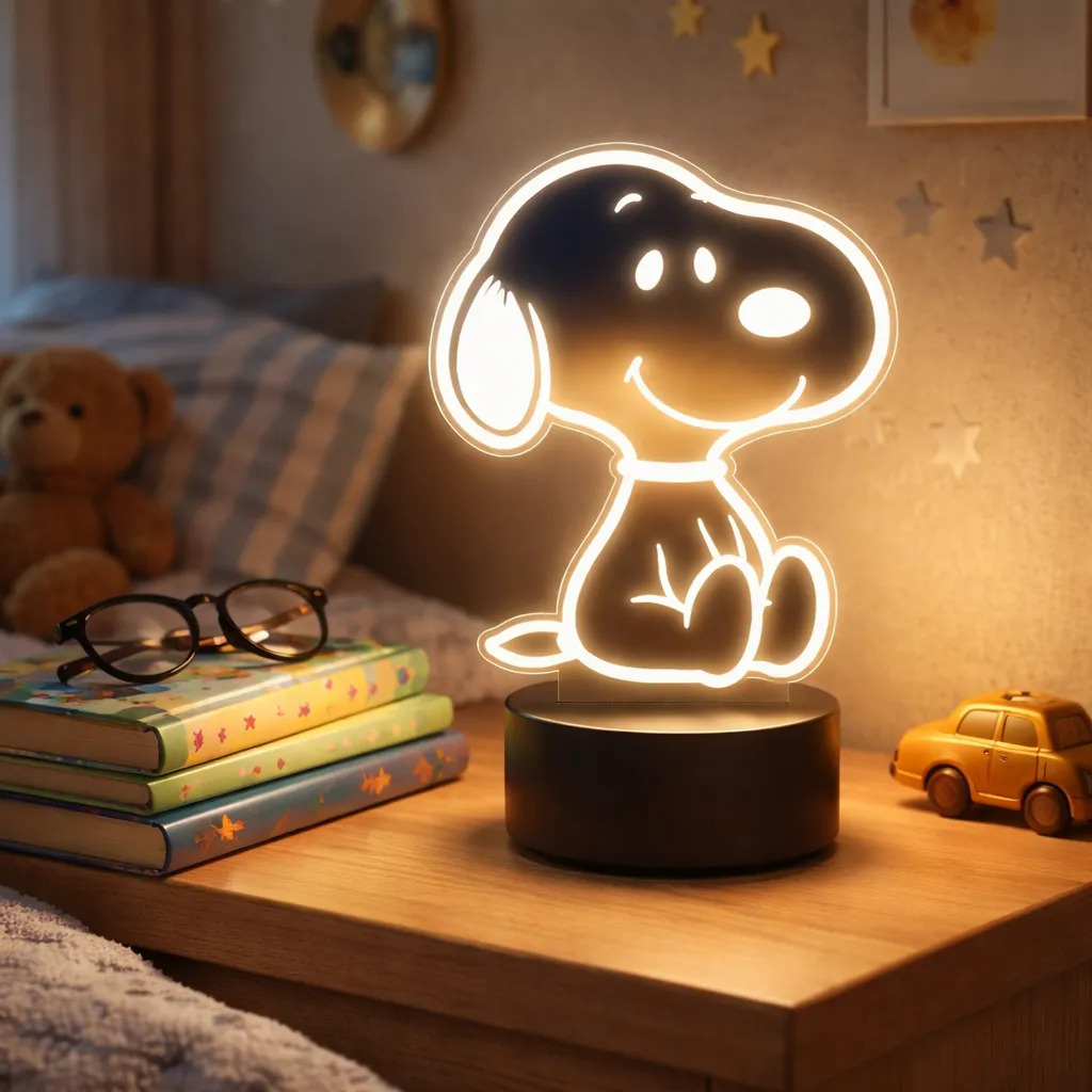 Lámpara Snoopy 15 Cm Memo Estampados - Imagen 3