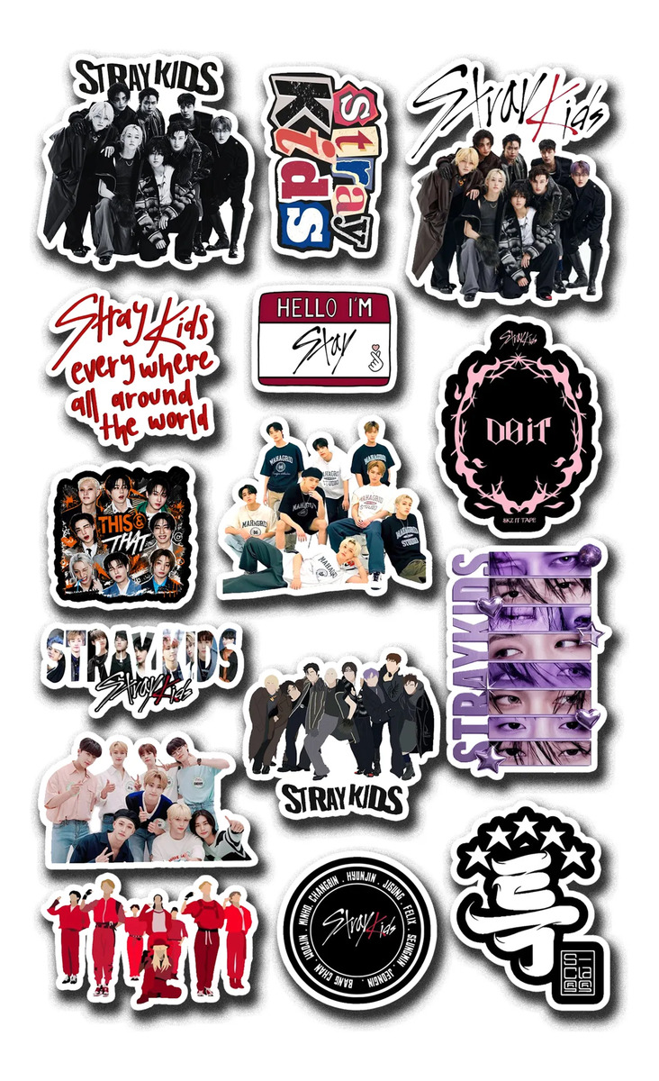 Pack Pegotines Stickers Stray Kids Memoestampados