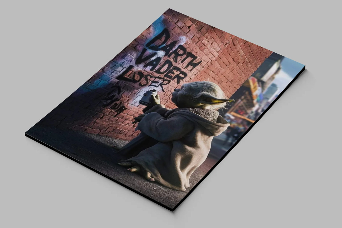Cuadro Decorativo Yoda Graffiti 875 50x70 Memoestampados - Imagen 2