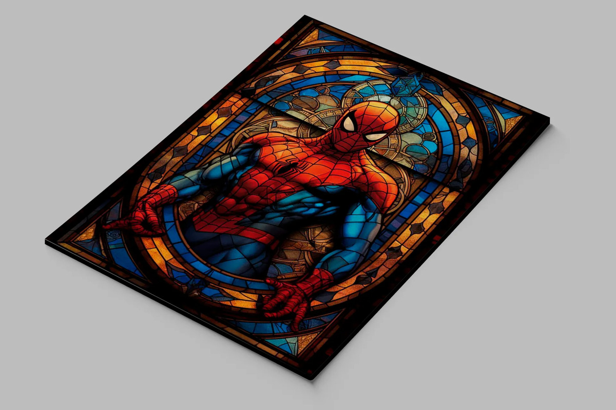 Cuadro Vitral Spiderman 881 40x30 Mdf Memoestampados - Imagen 2